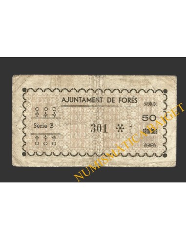FORES (Tarragona), 50 centims, setembre del 1937