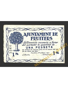 FRUITERS (Barcelona), 1 pesseta, 1 d'abril del 1937