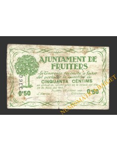 FRUITERS (Barcelona), 50 centims, 1 d'abril del 1937