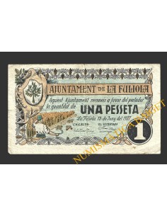 FULIOLA, LA (Lleida), 1 pesseta, 15 de juny del 1937