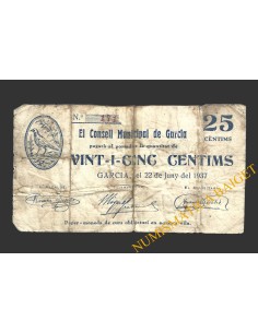 GARCIA (Tarragona), 25 centims, 22 de juny del 1937