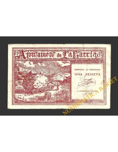 GARRIGA, LA (Barcelona), 1 pesseta, juliol del 1937