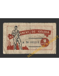 GELIDA (Tarragona), 1 pesseta, 12 de març del 1937 2