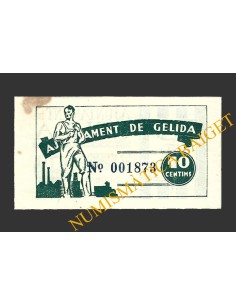 GELIDA (Tarragona), 10 centims, 12 de març del 1937 2
