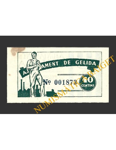 GELIDA (Tarragona), 10 centims, 12 de març del 1937