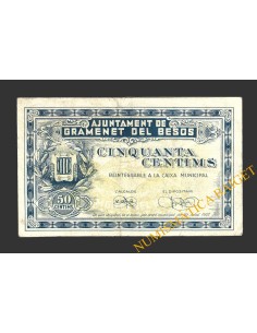 GRAMANET DE BESOS (Barcelona), 50 centims, 30 de juliol del 1937  