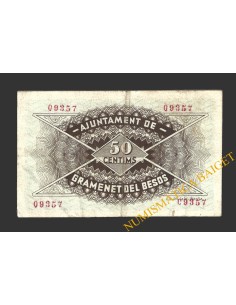GRAMANET DE BESOS (Barcelona), 50 centims, 30 de juliol del 1937   2