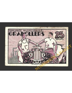 GRANOLLERS (Barcelona), 25 centims, 1 de juny del 1937  