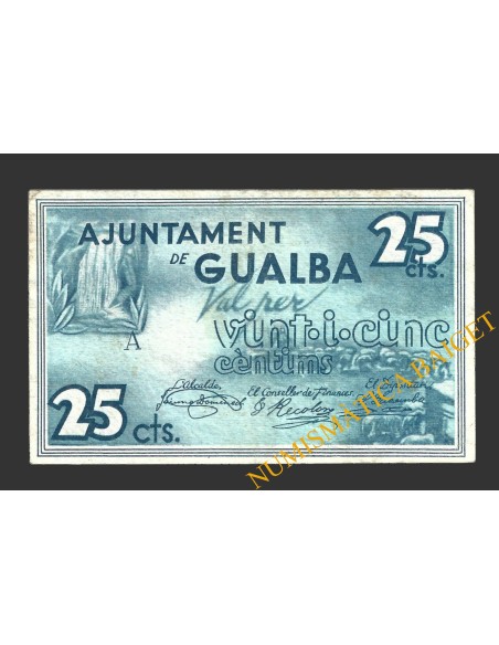 GUALBA (Girona), 25 centims, maig del 1937  