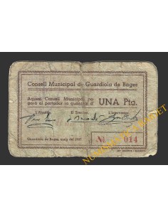 GUARDIOLA DE BAGES (Barcelona), 1 pesseta, maig del 1937  