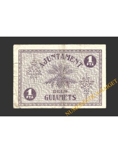 GUIAMETS, ELS (Tarragona), 1 pesseta, 7 d'agost del 1937   2