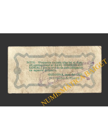 GUISSONA (Lleida), 50 centims, juny del 1937  