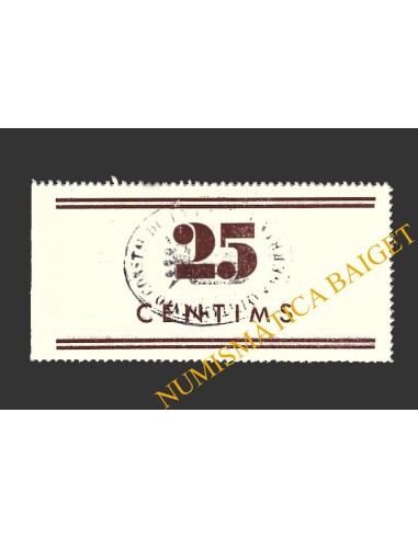 GERRI DE LA SAL (Lleida), 0'25 pessetes, 1937 (2ª emissió)