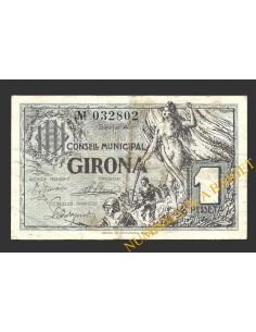GIRONA, 1 pesseta, abril del 1937 