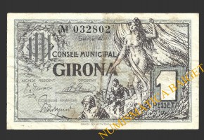 GIRONA, 1 pesseta, abril del 1937 