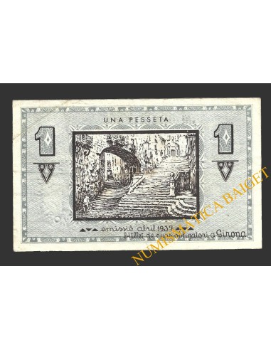 GIRONA, 1 pesseta, abril del 1937 