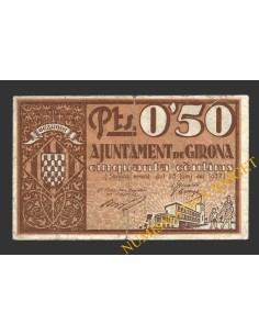 GIRONA, 0'50 pessetes, 25 de juny del 1937 