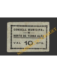 HORTA DE TERRA ALTA (Tarragona), 10 centims, 1937  