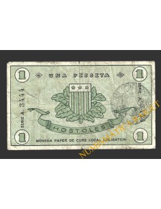 HOSTOLES (Girona), 1 pesseta, 1 de maig del 1937   2