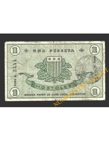 HOSTOLES (Girona), 1 pesseta, 1 de maig del 1937  
