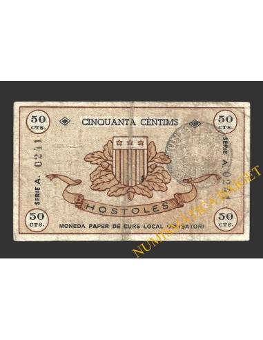 HOSTOLES (Girona), 50 centims, 1 de maig del 1937  