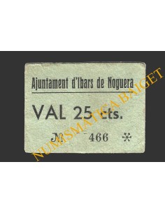 IBARS DE NOGUERA (Lleida), 25 centims, 1937  
