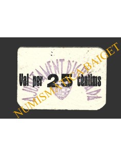 IGUALADA (Barcelona), 25 centims, 1937  