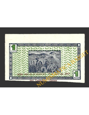 JUIA (Girona), 1 pesseta, 1 de juny del 1937  