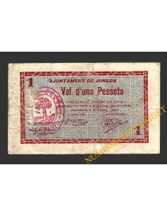 JUNEDA (Lleida), 1 pesseta, 1 d'abril del 1937  