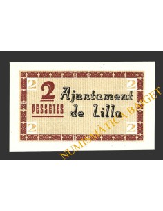 LILLA (Tarragona), 2 pessetes, 1937  