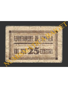 LINYOLA (Lleida), 25 centims, 1937  