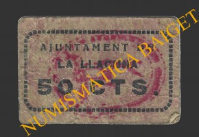 LLACUNA, LA (Barcelona), 50 centims, 25 de juliol del 1937  