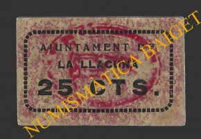LLACUNA, LA (Barcelona), 25 centims, 25 de juliol del 1937  