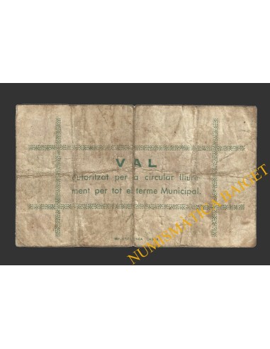 LLAGOSTERA (Girona), 50 centims, 21 de juliol del 1937  