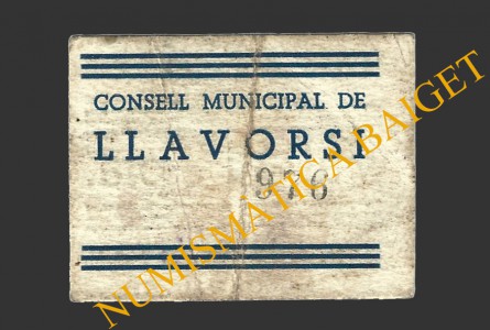 LLAVORSI (Lleida), 1 pesseta, 1937