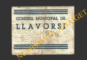 LLAVORSI (Lleida), 1 pesseta, 1937