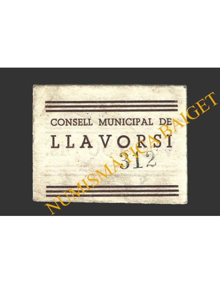 LLAVORSI (Lleida), 0'50 pessetes, 1937