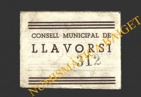 LLAVORSI (Lleida), 0'50 pessetes, 1937