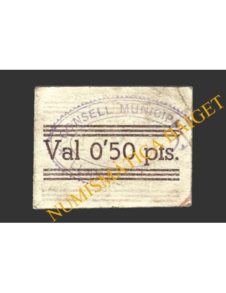 LLAVORSI (Lleida), 0'50 pessetes, 1937