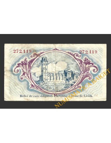 LLEIDA, 1 pesseta, 30 de juny del 1937