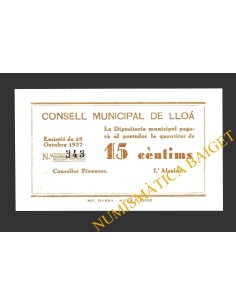 LLOA (Tarragona), 15 centims, 28 d'octubre del 1937