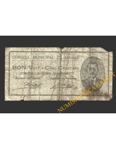 MAIALS (Lleida), 25 centims, 1 de juliol del 1937