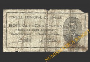MAIALS (Lleida), 25 centims, 1 de juliol del 1937