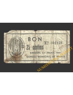 MAIALS (Lleida), 25 centims, 1 de juliol del 1937 2