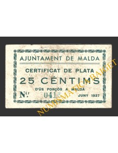 MALDA (Lleida), 25 centims, juny del 1937