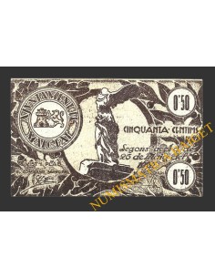 MALGRAT (Barcelona), 0'50 pessetes, 25 de maig del 1937 (2ª emissió) 2
