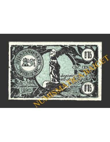 MALGRAT (Barcelona), 0'05 pessetes, 25 de maig del 1937 (2ª emissió)