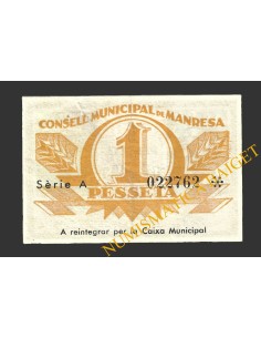 MANRESA (Barcelona),1 pesseta, 5 de juny del 1937 2