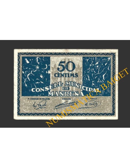 MANRESA (Barcelona),50 centims, 5 de juny del 1937