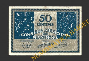 MANRESA (Barcelona),50 centims, 5 de juny del 1937